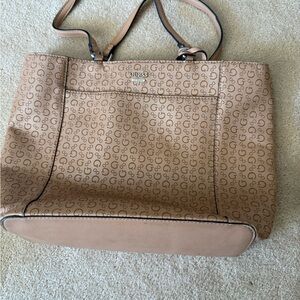 GUESS Brown Monogram Tote